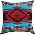 Manual Woodworkers & Weavers Manual Woodworkers & Weavers APFB20 20 x 20 in. Southwest Flame Tapestry Throw Pillow; Blue APFB20